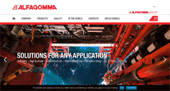 Desktop Screenshot of alfagomma.com